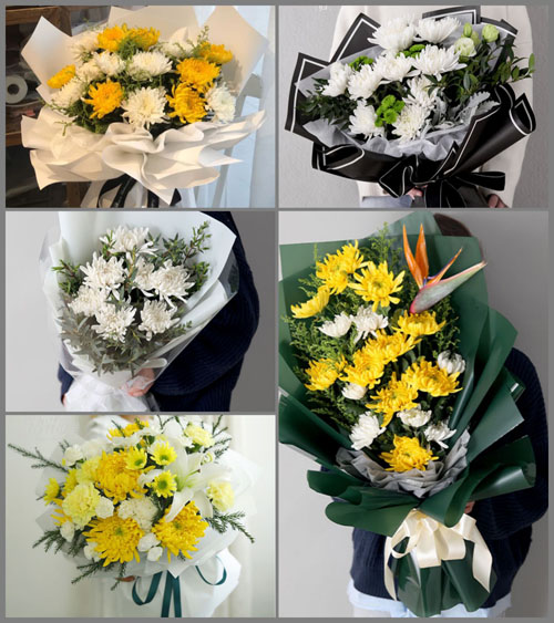山东青岛莱西市龙水街道古城庄村白事花束代送